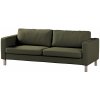 Dekoria Poťah na sedačku Karlstad (rozkladací, 3-miestny, krátky), temná olivová, 224 x 89 x 64 cm, Manchester, 701-35