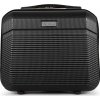 BASIC Solier čierny cestovný kozmetický kufor elegant s16 (kuferek stl945 14' black) kosmetický kufor