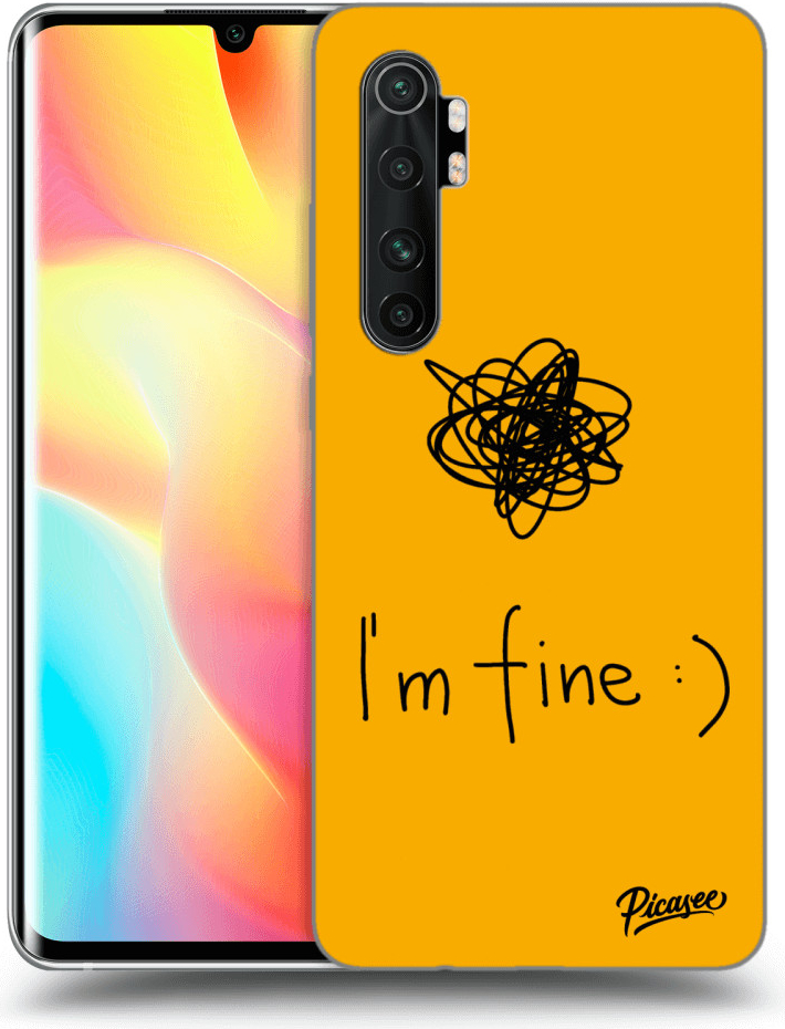 Púzdro Picasee silikónové Xiaomi Mi Note 10 Lite - I am fine čierne