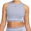 Nike Pro Dri Fit Cropped Training Tank indigo haze oxygen purple gridiron