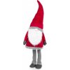 MagicHome Dekorácia Škriatok v šatách červenosivý 163cm