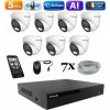 Amiko IP 7 kamerový set, 5Mpix, Ai, Dl, Dome (1500K7) (Amiko)