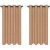 HOTOVÉ ZÁVESY S KRÚŽKAMI 140x230 BÉŽOVÉ KARAMELOVÉ 2 KUSY ZÁVES