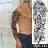 REBELULU Vodeodolné dočasné tetovačky Dočasné tetovanie The ancient Egyptian God of war Mahes Scales Egyptian gods God Anubis Crown Dagger Lion head Wolf head Eye of Horus Woman Body Art Arm Fake Tatt
