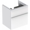 Skrinka Geberit Smyle Square pod umývadlo, s 2 zásuvkami, biele/biela/matná prášková, 500.352.00.1