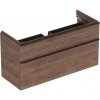 Geberit Smyle Štvorcová kúpeľňová skrinka pod umývadlo 118,4 cm, orech hikor 500.355.JR.1