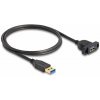 Delock 87855 USB USB 3.2 Gen1 USB-A zástrčka USB-A zástrčka 1m černý