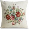 EUROFIRANY GOBELÍNOVÁ DEKORAČNÁ OBLIEČKA NA VANKÚŠ NATUR 45X45 CM KVETY