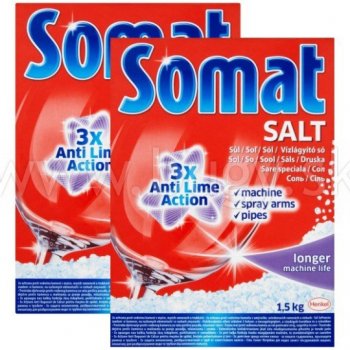 Somat soľ do umývačky riadu 2x1500 g od 4,86 € - Heureka.sk