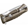 Vega LionSteel SR11 B Titanium Bronze vreckový nôž 9,4 cm, Satin, bronzová, titán, rozbíjač skla