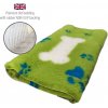 DRYBED Premium Vet Bed Paws & Big Bone limetkovozelený 100 x 75 cm