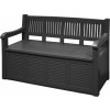 Záhradná lavica s úložným priestorom Salzburg, 130 x 60 x 85 cm, 280 l