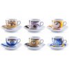 ZELLER Sada šálků s podšálkem 6 ks porcelán, motiv Magické oči 50 ml (26510)