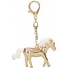 HOLLYWOOD Prívesok kovový - koník Horses Dreams - zlatý - 6,5 cm