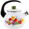 TORO Smaltovaná kanvica 2,5l biela so vzorom 442711K