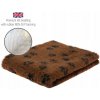DRYBED Premium Vet Bed Small Paws hnedý + čierne labky 150 x 100 cm