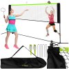 Prenosná sieť na volejbal, badminton a tenis TRIZAND 3v1, výškovo nastaviteľná