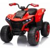 JOKO Elektrická Štvorkolka Fast 4x4, penové kolesá, kožené sedadlo, nosnosť 50kg, FM rádio, červená