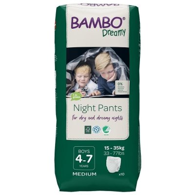 BAMBO Dreamy Night Pants Nohavičky plienkové jednorazové Boys 4-7 rokov (15-35 kg) 10 ks 1000018875