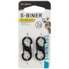 Nite Ize S-Biner MicroLock nerezová karabína 3,5cm 2ks (LSBM-01-2R3) čierna