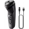 Philips Series 3000 S3343/13 zastřihovač vousů, samoostřicí břity PowerCut, suché a mokré holení, černý