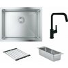Súprava nerezový drez Grohe K700 31574SD1, kuchynská batéria Grohe Start 304702430, 40852SD0, 40856SD0