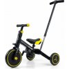 Balančná trojkolka, bicykel, odrážadlo a vodiaca tyč, Optimus Plus 4 v 1, čierna Milly Mally
