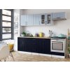 Kuchynská linka BERIZA CHOCO 240cm - Denim + marine blue