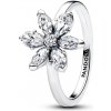 Pandora Strieborný prsteň so zirkónmi Trblietavý kvet Timeless 193000C02 60 mm