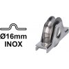 BranyPosuvne.sk INOX Koliesko koľajovej brány pre koľajnicu Ø16 mm na skrutkovanie zapustené tvar U nerezové