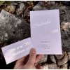 Svadobné oznámenie so striebornou metalickou tlačou 34 - Svadobné menu obojstranné (kartičky na stoly obojsstranné pri dlhšom menu) 20587