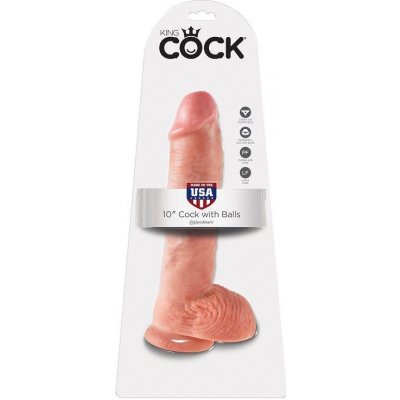 King Cock 10" Cock Flesh With Balls 25.4 Cm