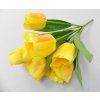 Tulipány kytica textilná 45 cm Farba: Žltá