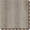 Šedá plastová vinylová dlažba Fortelock Business Scandinavian Oak W002 Brown - dĺžka 66,8 cm, šírka 66,8 cm, výška 0,7 cm