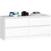 Komoda K120 4SZ CLP biela