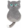 Vankúšik MAČKA ŠEDÁ spandex 50 x 30 cm