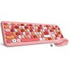 CONNECT IT FASHION combo bezdrátová růžová klávesnice + myš, (+1x AAA +1x AA baterie zdarma),USB, CZ + SK CKM-5010-CS