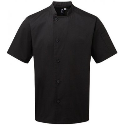 Premier Workwear Kuchárska bunda s krátkym rukávom PR900 Black