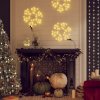 Vianočná dekorácia snehová vločka 48 LED, teplá biela 27x27 cm