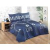 Brotex Moderné 3D obliečky 140x200 70x90 Music life