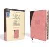 Niv, Premium Gift Bible, Leathersoft, Pink/Brown, Red Letter Edition, Indexed, Comfort Print (Zondervan)