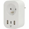 Nedis WIFIP151EWT - WiFi Chytrá Zásuvka |Typ E (CEE 7/6) / 1x USB-C™ / 2x USB | 0 - 55 °C | Android™ / IOS | Bílá