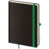 Helma 365 Linajkový zápisník Black Green A5 (L)