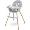 BABY MIX Jedálenská stolička Freja wooden dark grey 48x40x30 sivá