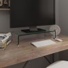 TV stolek / podstavec na monitor sklo čiré 60x25x11 cm Čirá 244127