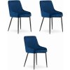 Stolička MONZA - modrý zamat x 3 9401 71 00 00