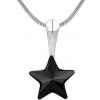 Silvego Strieborný prívesok čierna hviezda so Swarovski® Crystals vsw038p