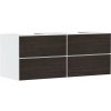Hansgrohe Xevolos E Umývadlová skrinka 137x56x55 cm, 4 zásuvky, matná biela/tmavý dub 54196730-HG