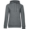 B&C Dámska mikina pre hlavu WW02Q Heather Mid Grey M