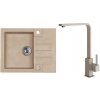Alveus SET A20137 Beige 55 SETA20137 - Drez Granitový Rock 30 - 595x475mm, vanička 320x400x160mm + bateria Afra